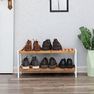 Schuhregal, Bambus, 33x70x25cm - Hover