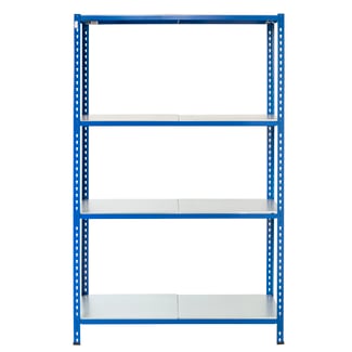 Bezšroubové kovové regál 250x120x30cm L profil, 4 police - Hover