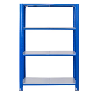 Bezšroubové kovové regál 250x120x30cm T profil, 4 police - Hover