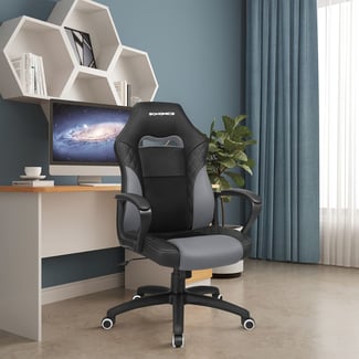 Ergonomischer Gaming Stuhl, Wippfunktion, 106-116x70x64cm - Hover