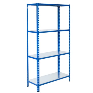 Steckregal aus Metall L Profil 250x80x30cm 4 Böden