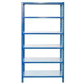 Steckregal aus Metall L Profil 250x80x30cm 6 Böden