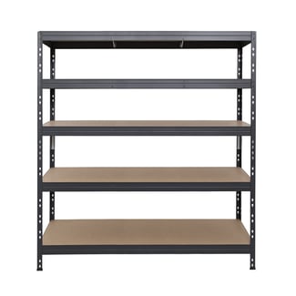 Schwerlastregal RIVET 180x150x45cm, 5 HDF-Platten, anthrazitgrau