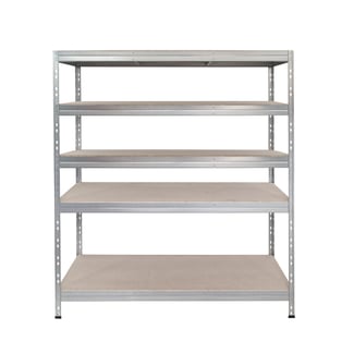 Schwerlastregal RIVET 180x150x45cm, 5 HDF-Platten, verzinkt
