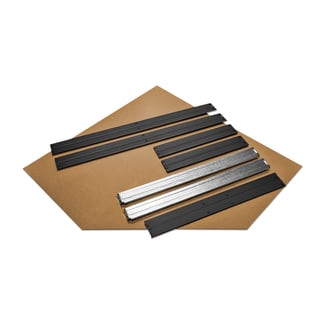 Extra HDF polica pre rohový kovový regál RIVET, 90x45x64,5 cm, antracitová farba