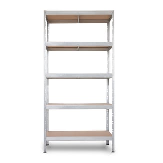 Schwerlastregal RIVET Budget 180x90x40cm, 5 HDF-Platten, verzinkt