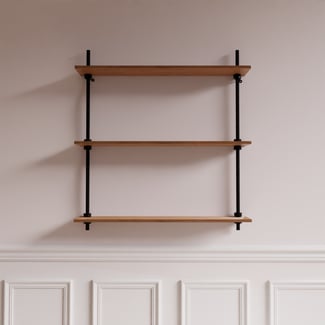Nástěnný regál DECO s 3 policemi, 92,5x85x17,5 cm