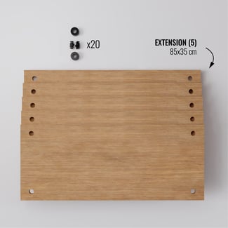 Samostatná police 85x35 cm pro řadu regálů DECO, 5 ks