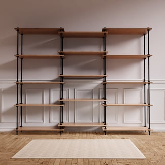 Kovový regál v industriálnom štýle DECO s 15 policami, 185x235x35 cm
