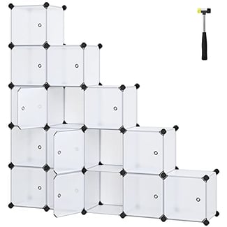 Regalsystem mit 16 Würfeln 153x153x31