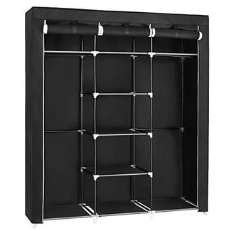 Stoffschrank, Ablagen, Stangen, Stahl und Stoff, 175x150x45cm