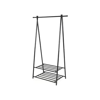 Kleiderständer aus Metall Schwarz 155x87,5x40