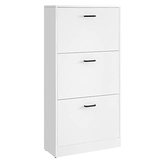 Schuhschrank 3 Klappen weiß