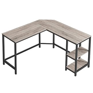 Schreibtisch einFächer Aufbau Greige-Schwarz
