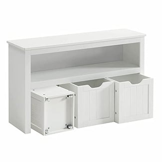 Spielzeugschrank mit Rollen und Ablagefächern, 60x102x30cm