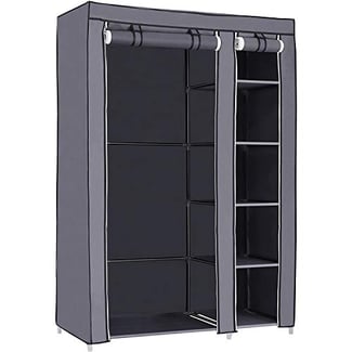 XL Stoffschrank mit Kleiderstange, 175x110x45cm
