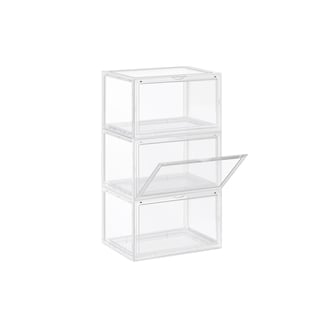 Schuhbox, 3er Set, Transparent, 22x36x28cm
