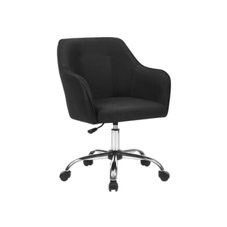Bürostuhl, Höhenverstellbar, Schwarz, 83-93x69x65cm