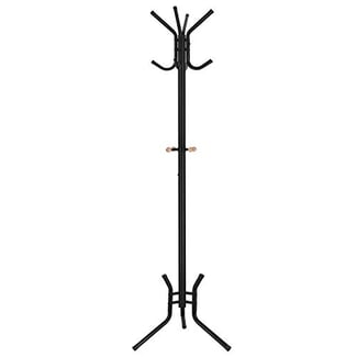 Garderobenständer aus Metall, stabil, Schwarz, 176x49x49cm