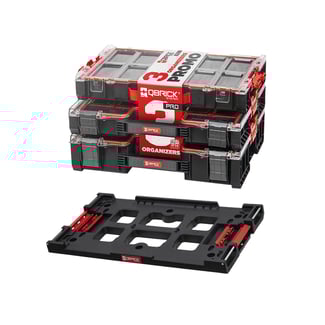 Kleinteilebox Set: Qbrick System PRO Organizer 300 + 200 + 100 MFI mit Wandadapter