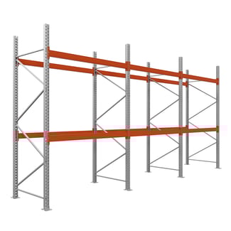 Palettenregal|Grundregal|350x185x110-3 Ebenen|3 felder