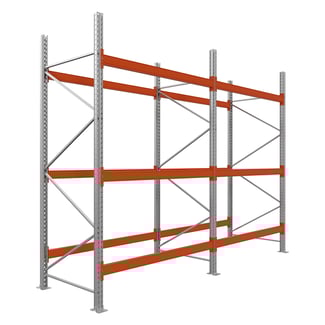 Paletový regál |základní modul| 2 moduly