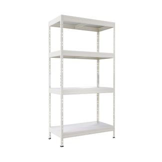 Schwerlastregal Metallregal RivetGreen M mit HDF-Platten, Höhe 180 cm