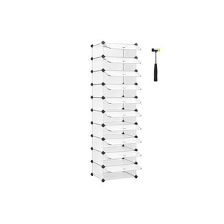 Schuhregal, 10 Fächer, DIY Schuhschrank, 173x48x36cm - Hover
