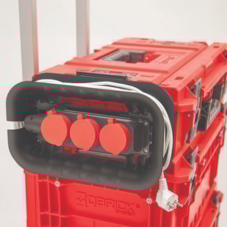 Kabelhalter Qbrick System PRO mit Steckdosenleiste und Magnet-Set - Hover