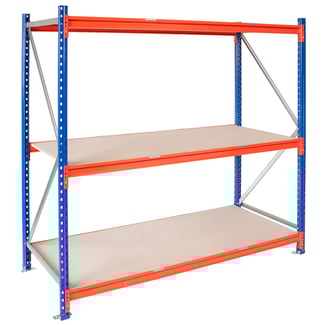 REGÁL LONGSPAN, Kovový regál 200x185x80cm, 3x DTD police, 800kg na polici - Hover