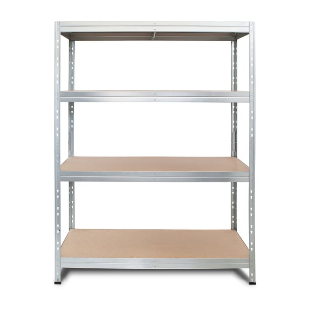 Schwerlastregal RIVET 180x120x45cm, 4 HDF-Platten, verzinkt