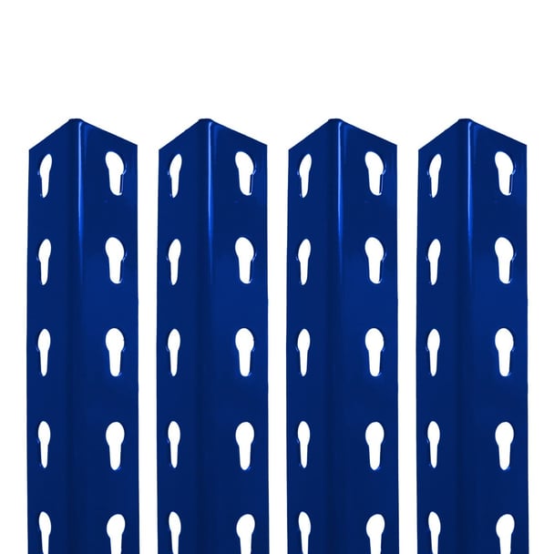 4 L-Winkelprofile für Steckregal 250x4x4 cm in Blau
