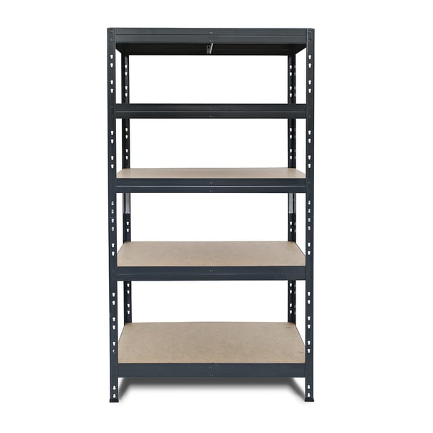 Schwerlastregal RIVET 180x90x45cm, 5 HDF-Platten, anthrazitgrau