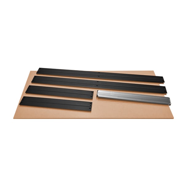 Extra HDF polica pre kovový regál RIVET, 90x45 cm, antracitová farba