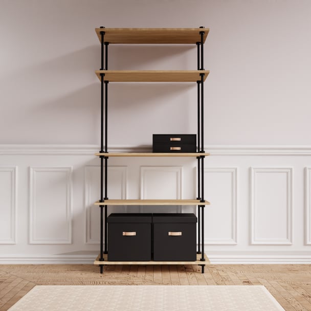 DECO Regalsystem II: Standregal 185x85x35cm mit Zubehör