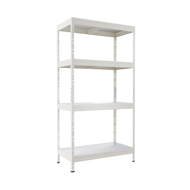 Schwerlastregal Metallregal RivetGreen M, 180x90x40cm mit HDF-Platten