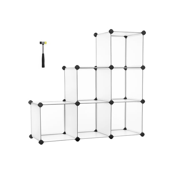 Steckregal, 6 Würfel, Weiß,93x93x31cm