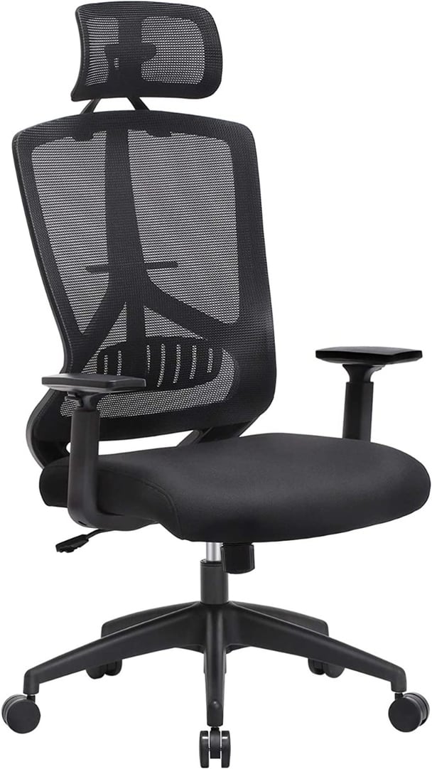 Bürostuhl, Ergonomisch, Höhenverstellbar, Schwarz, 118.5-125x69x67,5cm