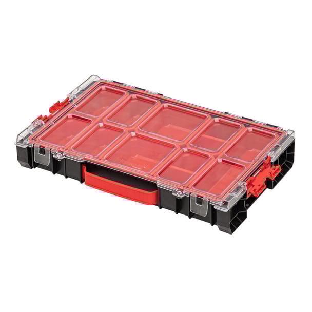 Box na drobné díly Qbrick System PRO s 8 variabilními přihrádkami a polykarbonátovým víkem