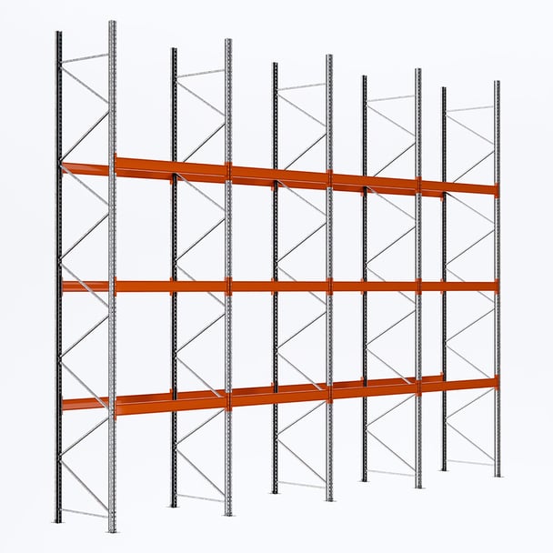 Základný paletový regál|4 moduly