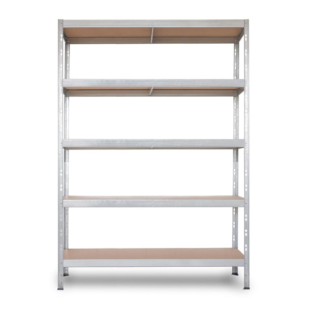 Schwerlastregal RIVET Budget 180x120x40cm, 5 HDF-Platten, verzinkt