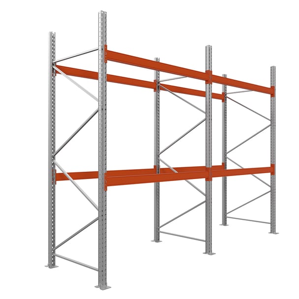 Palettenregal|Grundregal|400x270x110-2 Ebenen|2 felder