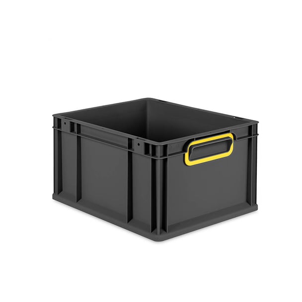 Eurobox NextGen 2.0 Cycle - Griffe geschlossen - Gelb - 400 x 300 x 220 mm  - Anthrazit