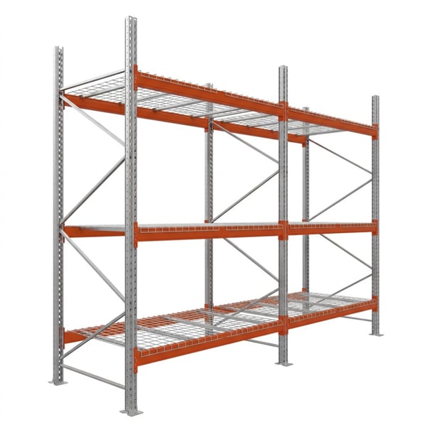 Palettenregale - Grundregal - 350 - 270 - 110 - 3 - 1000 - 2 - Wire mesh