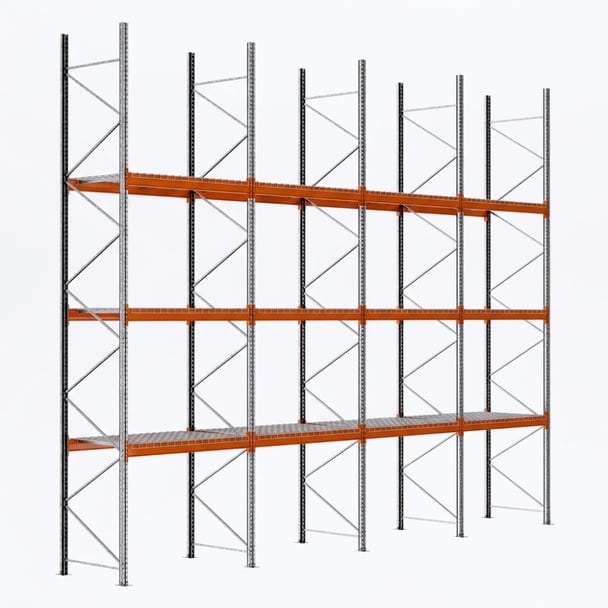 Palettenregale - Grundregal - 350 - 185 - 110 - 3 - 500 - 4 - Wire mesh
