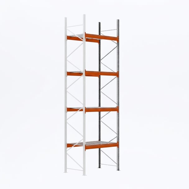 Palettenregale - Anbauregal - 600 - 270 - 110 - 4 - 1000 - 1 - Wire mesh