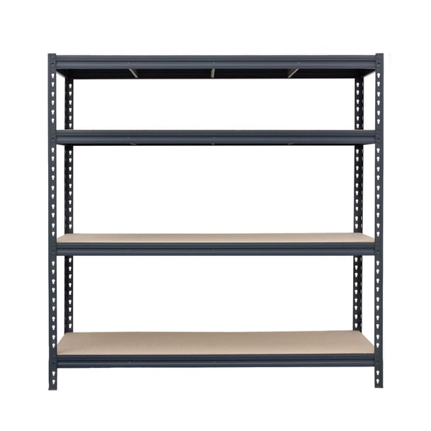 Schwerlastregal BULLRACK RIVET PRO 200x120x45 Spanplatte 5 Ebenen Anthrazitgrau