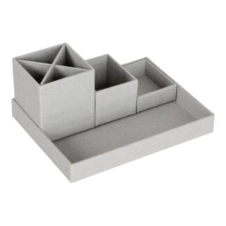 Schreibtisch Organizer aus recycelten Faserkarton LENA 11x18x23 cm - Hover