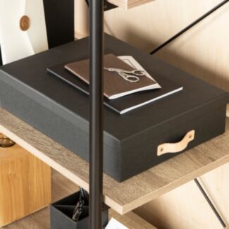 A4 Dokumentenbox aus recycelten Faserkarton OSKAR, 8x26x35 cm - Hover
