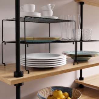 DECO Regaleinsatz, 33x23x13cm, schwarz - Hover